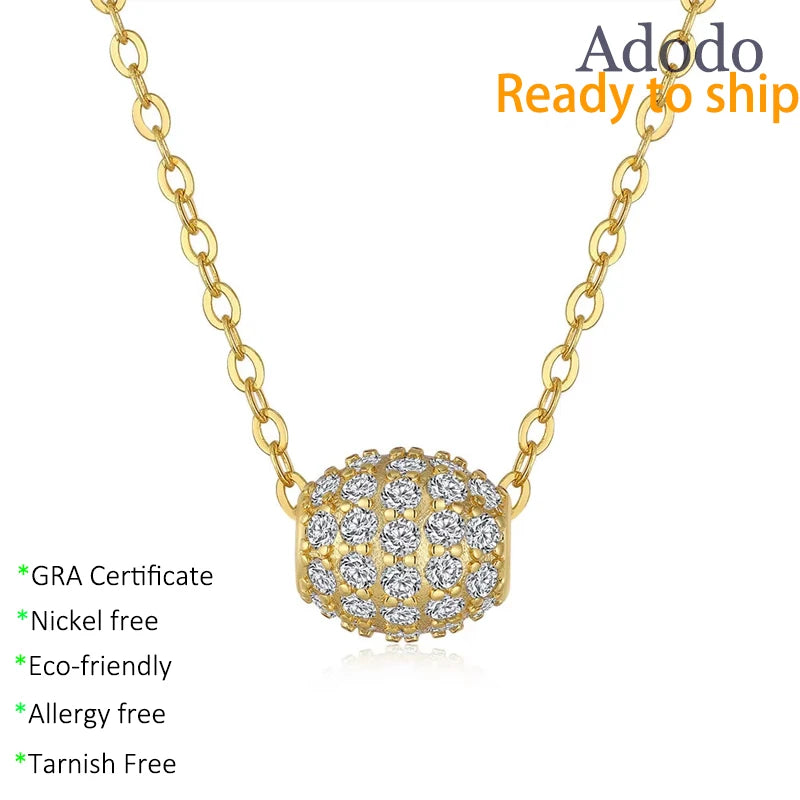 Factory Original Jewelry Change to Great Lucky 925 Sterling Silver Full Moissanite Rotating Fine Pendant Necklaces for Women MegaBDM