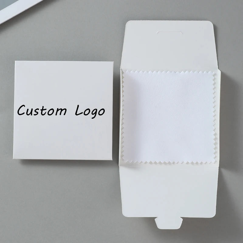 Custom Logo Silver Cleaning Cloth for Jewelry Microfiber Polishing Cloth Individually Packaged with Custom Individual Packaging