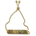 Stainless Steel Arabic Islam Engraved Bracelet Adjustable Gold Plated Fashion Jewelry BraceletFor Adult Children