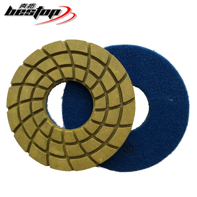 7-Inch Wet Polishing System with Diamond Buffing Pads for Polishing Granite Marble Stone Flooring 5.5mm Thickness