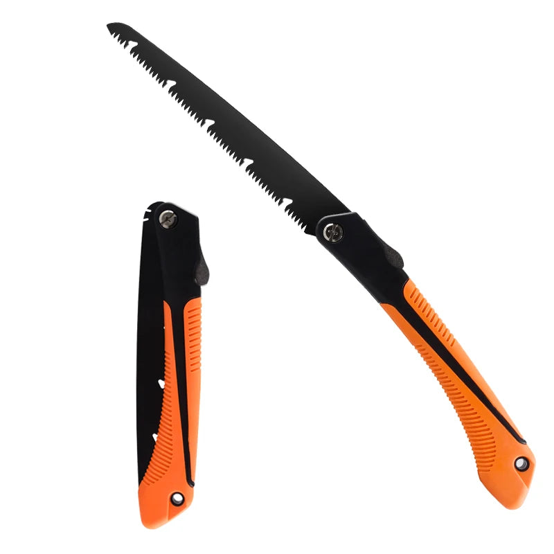 Sowell 270mm Durable Teflon Coated 65Mn Steel Folding Saw Chain Survival Pocket Blade Drywall Metal Plastic Multi-function