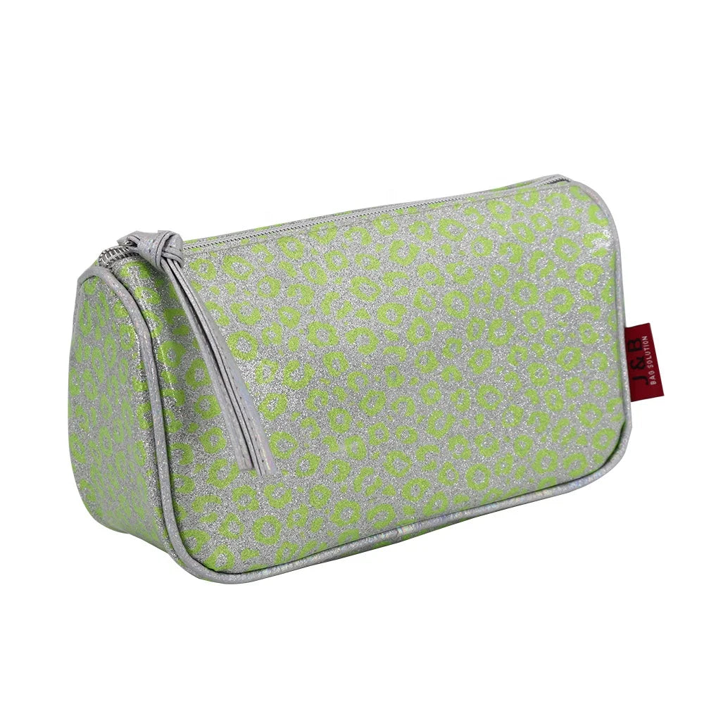 Fashion Printed Pattern Shiny Bling Bling Waterproof Patent PU Leather Cosmetic Lipstick Eyeglass Face Skin Care Pouch Bag Eco