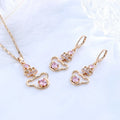 Earrings Set Wholesale Fashion 18K Gold Plated Zircon Stone Necklace Earrings and Necklaces Jewelry Sets for Women