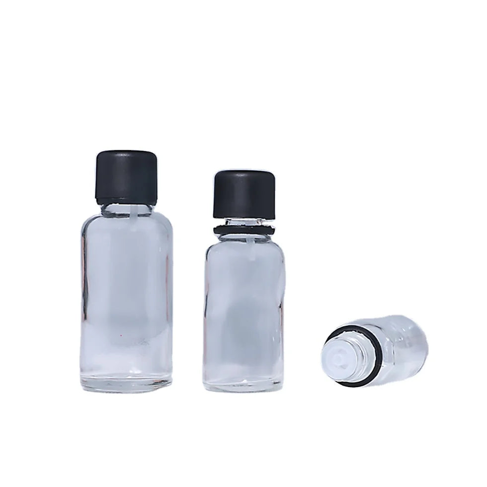 Hot 30g Beard Hair Perfume Body Essential Lip Oil Bottle Cuticle Glass Spray Dispenser with Roller Dropper Packaging Hair Oil