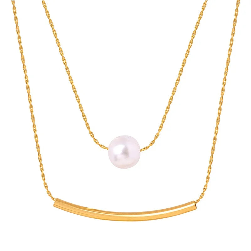 Personality Design Fashion Trend Stainless Steel 18K Gold Plated Chains Jewelry Necklace for Women