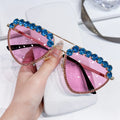 2024 New Diamond Fashion Trend Sunglasses Retro Vintage Sunglasses Wholesale for Women
