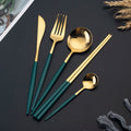 Portable Travel Eco-Friendly Stainless Steel Mirror Polish Gold Silverware Cutlery Set 100 Pcs Wedding Spoon Knives Fork