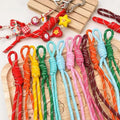 DIY Handmade Braided Rope Bag Hanging Ornaments Keychain for Women Bag Chain