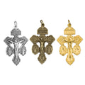 Pardon Indulgence Crucifix Cross with Miraculous Medal and Saint Benedict Medal Forgive Them Behold This Heart Pendant Wholesale