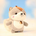 Kawaii Stuffed Animal Plush Doll Toys Squirrel Key Ring Cute Plush Squirrel Keychain Cute Bag Doll Bag Pendant Key Chains Charms