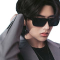 STORY STY2340M Flat Top Eyewear Unique Black Square Sun Glasses Fashion Vintage Rectangle Shaped Sunglasses Women Men