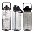 Large Half Gallon/64oz Motivational Water Bottle With Handle & Removable Straw Bpa Free Leakproof Water Jug With Time Marker