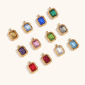 Fashion Pendants & Charms for Jewelry Making Dainty Colorful Birthstone Pendants 18k Gold Plated Stainless Steel Jewelry