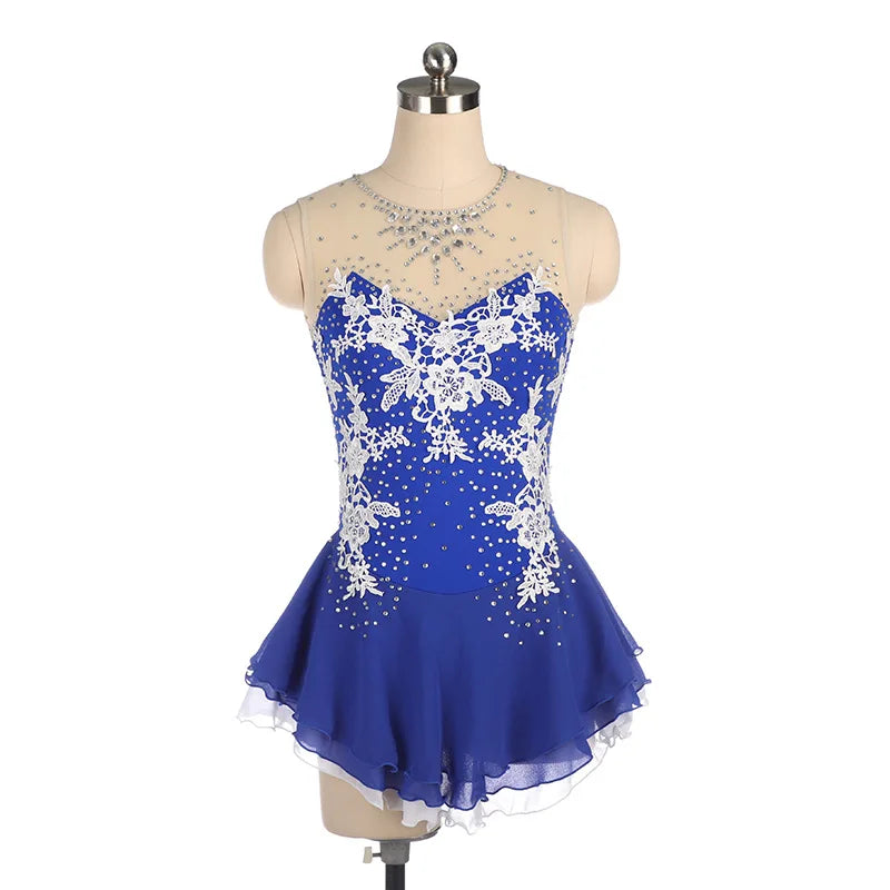 Blue Diamond Figure Skating Dress Competition and Performance Costume