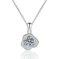 S925 Sterling Silver Classic Luxury Flower Necklace Moissanite Link Chain Engagement Wedding Anniversary Gift