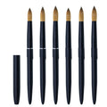 Premium Quality Acrylic Nails Brushes 100% Pure Kolinsky Nail Brush Round Luxury Matte Black Metal Nail Brush Kilinsky #12 #14