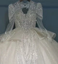 S1083H 2026 New Design V Neck Beads Diamond Luxurious Heavy Industry Elegant Noble Wedding Dress