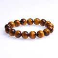 Wholesale Natural Gorgeous Yellow Tiger Eye Stone Semi-Precious Gemstones Healing Crystal Stretch Beaded Bracelet