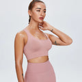 Women Plus Size Breathable Lightweight Eco-Friendly Simple Seamless Yoga Sports Bra New Design Sexy