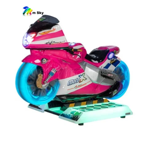 Certified Safety Kids Moto Fiberglass 3D Indoor Kiddie Rides Swing Coin Operate Amusement Machine for Mall Shopping Mall