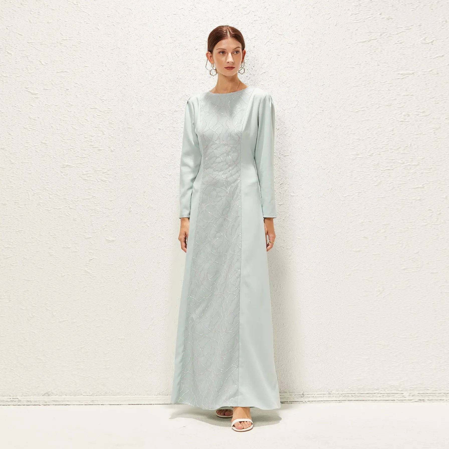 2023 Wholesale Fashionable Printed Borka Muslimah Clothing Modest New Model Abaya Latest Long Sleeve