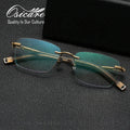 Luxury Brand DT Rubber Spectacles 3 Piece Sin Marco Eye Eyewear Big Pure Titanium Rimless Glasses Online Optical Frame for Men