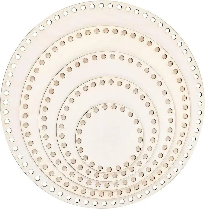 Tailai 3mm Reusable Crochet Base for Rectangle Square Oval Triangle Octagon Sector Shaped Baskets Cross Stitch Carved Wood
