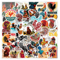 50pcs Popular Cartoon Animal Cock Graffiti Stickers Packs for Motorcycle Suitcase Guitar Notebook Wholesale