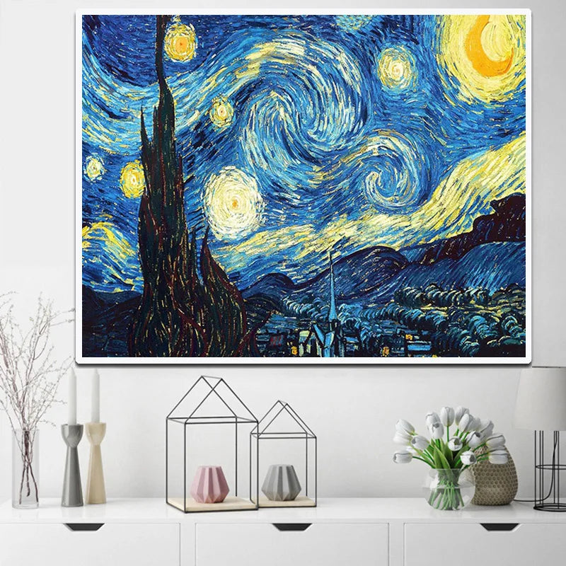 5D Diamond Painting Full Round/Square Famous Painting Starry Night Magic Diamond Painting Embroidery Adult Home Crafts