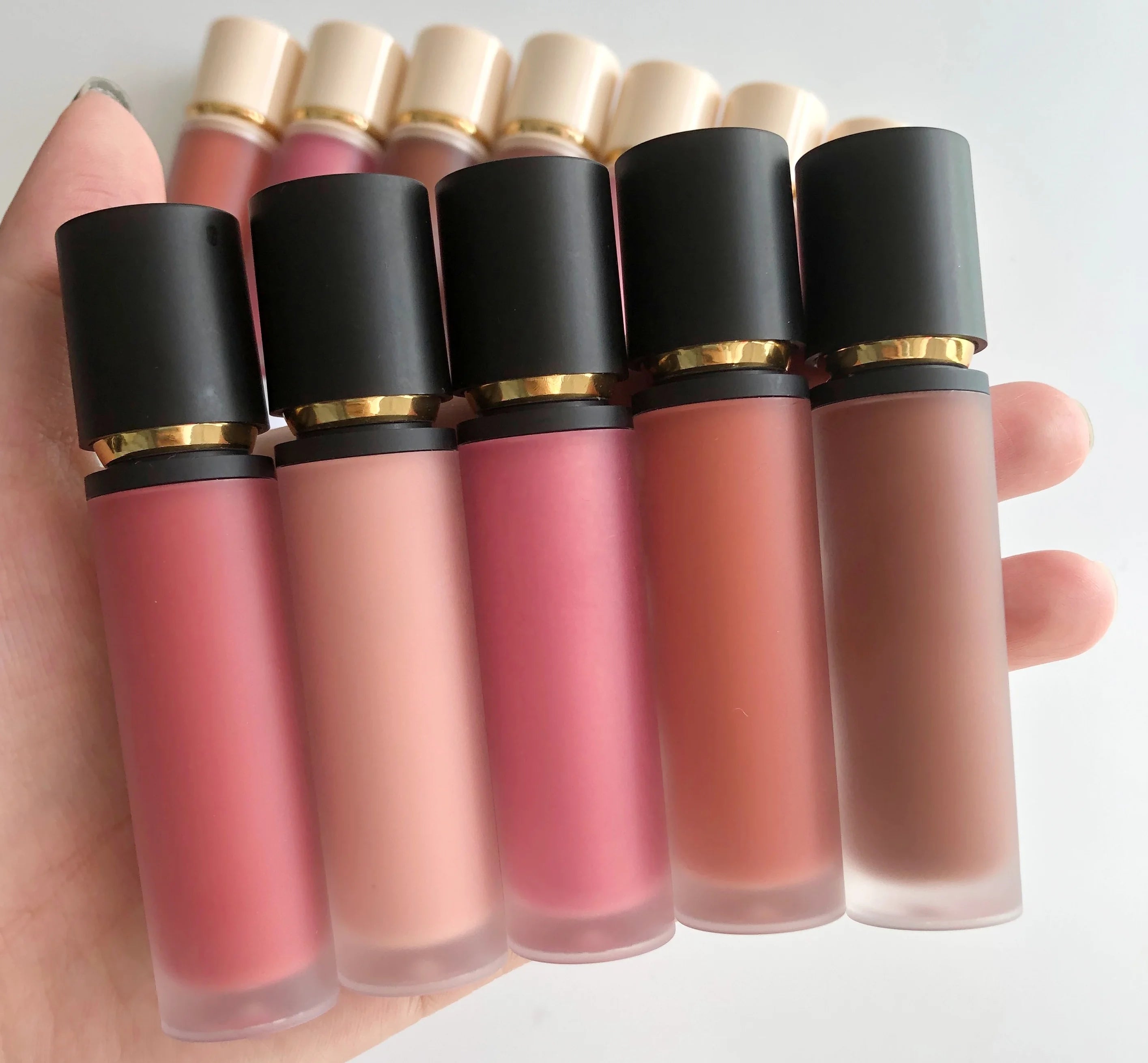 Wholesale Mineral Cream Blusher Custom Logo OEM ODM Vegan Long-lasting Waterproof Sunscreen Black Frosted Tube Liquid Blush