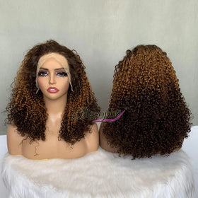Wholesale Price Double Drawn Pixie Curls Human Hair Glueless Cabelo Pixie Curls100 Raw Hair Pixie Curls With Lace Frontal