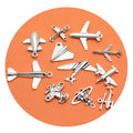 11Pcs/Lot Mixed Aircraft Airplane Charms Antique Silver Plated Plane Pendants for Crafting Jewelry Findings Making Accessory