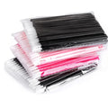 Professional Synthetic Fiber Nylon Hair Plastic Handle Disposable Lip Wands Brush with Private Label