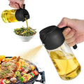 16oz 2 in 1 Olive Oil Sprayer for Cooking Kitchen Salad Barbecue Air Fryer Oil Dispenser Bottle