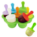 Food Grade Toddler DIY Ice Pop Mold Teething Popsicle Mold Small Popsicle Molds with Colorful Plastic Stick
