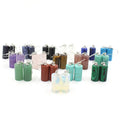 New Natural Crystal Stone Gemstone Jewelry Cylinder Crystal Earrings Eardrop Green Aventurine Rose Quartz Earrings
