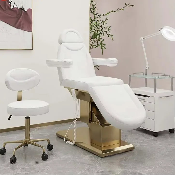Adjustable Luxury Electric Massage Table Topper Salon Curve Beauty Lash Beauty Bed Set for Eyelash Extension Facial Massage