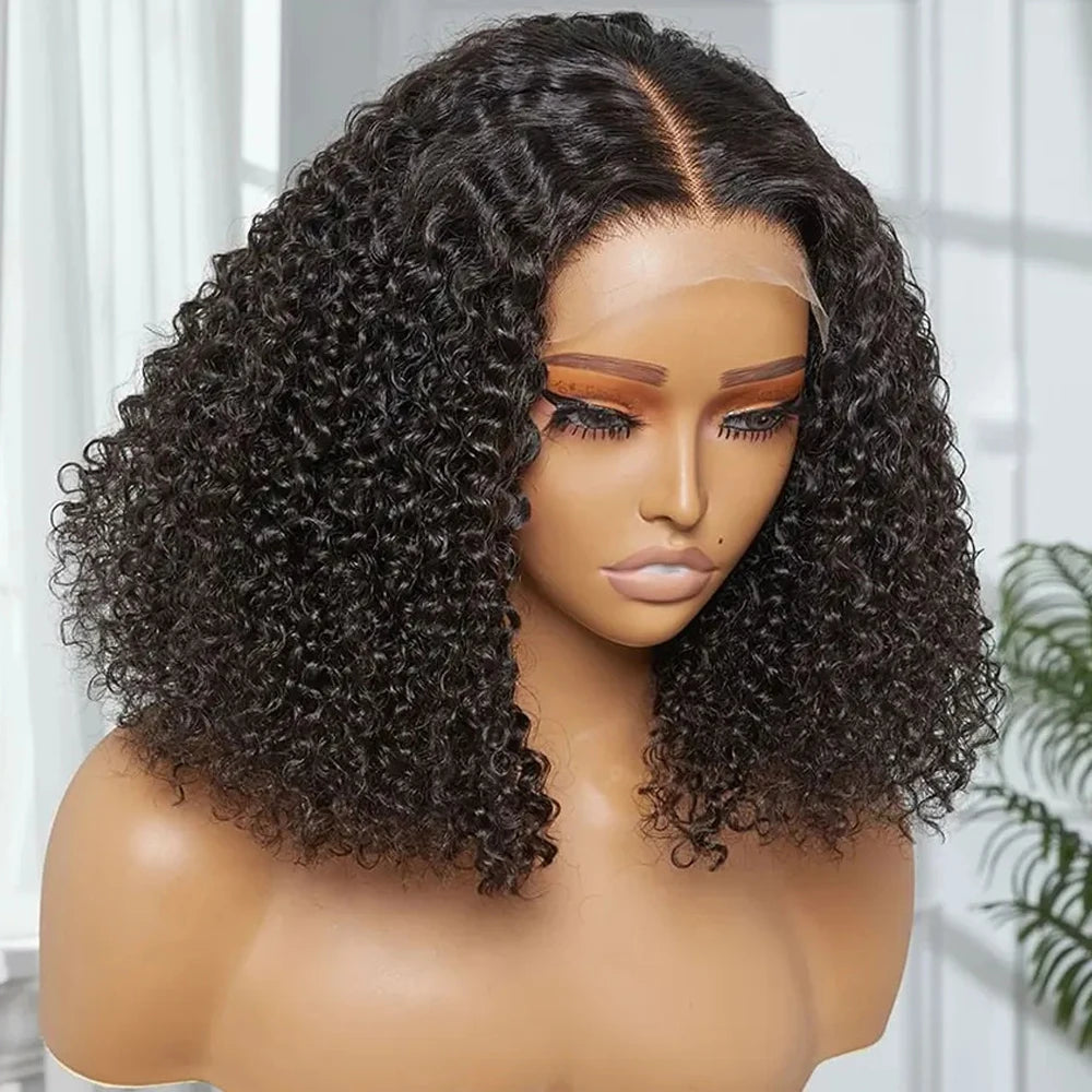 Factory Made Bob Wigs Hot Selling Luxury Curl Closure 4*4 Lace Wig Curly Raw Hair Bigsophy Shop for Black Woman