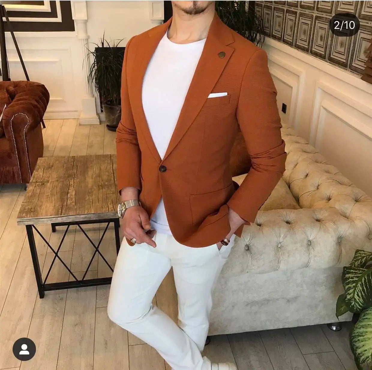 Casual Stylish Costume Homme Men Suits Wedding Tuxedos Party Groom Prom Slim Fit Terno Masculino Blazer 2 Pcs Jacket+Pant