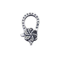 Etsy Hot Selling Oxidized 925 Sterling Silver Both Side Design Flower Lobster Lock Enhancer Charms Jewelry