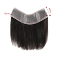 4 X 18 CM All V Loop Invisible Thin Skin PU Forehead Hairline Men Human Hair Toupee Frontal Bangs MegaBDM