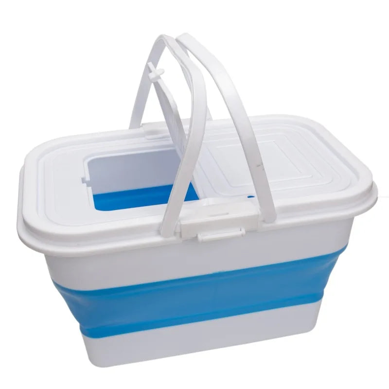 Multifunctional Large Capacity 12L 20L Portable PVC Live Fish Bucket Folding Bucket Wear-Resistant Storage Box