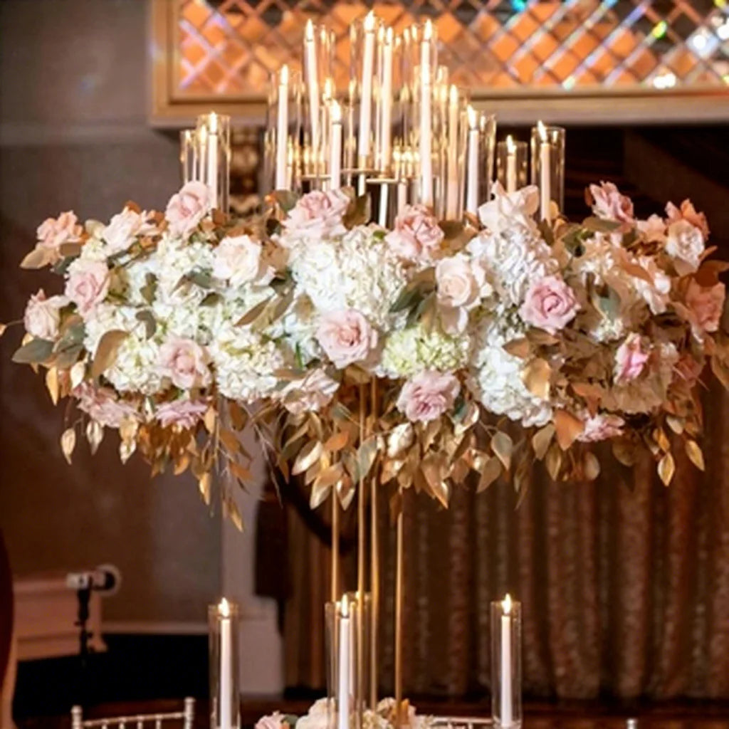 ZT-563 Luxury Wedding Centerpiece 13 Arms Candle Holders Table Decoration Tall Candelabra