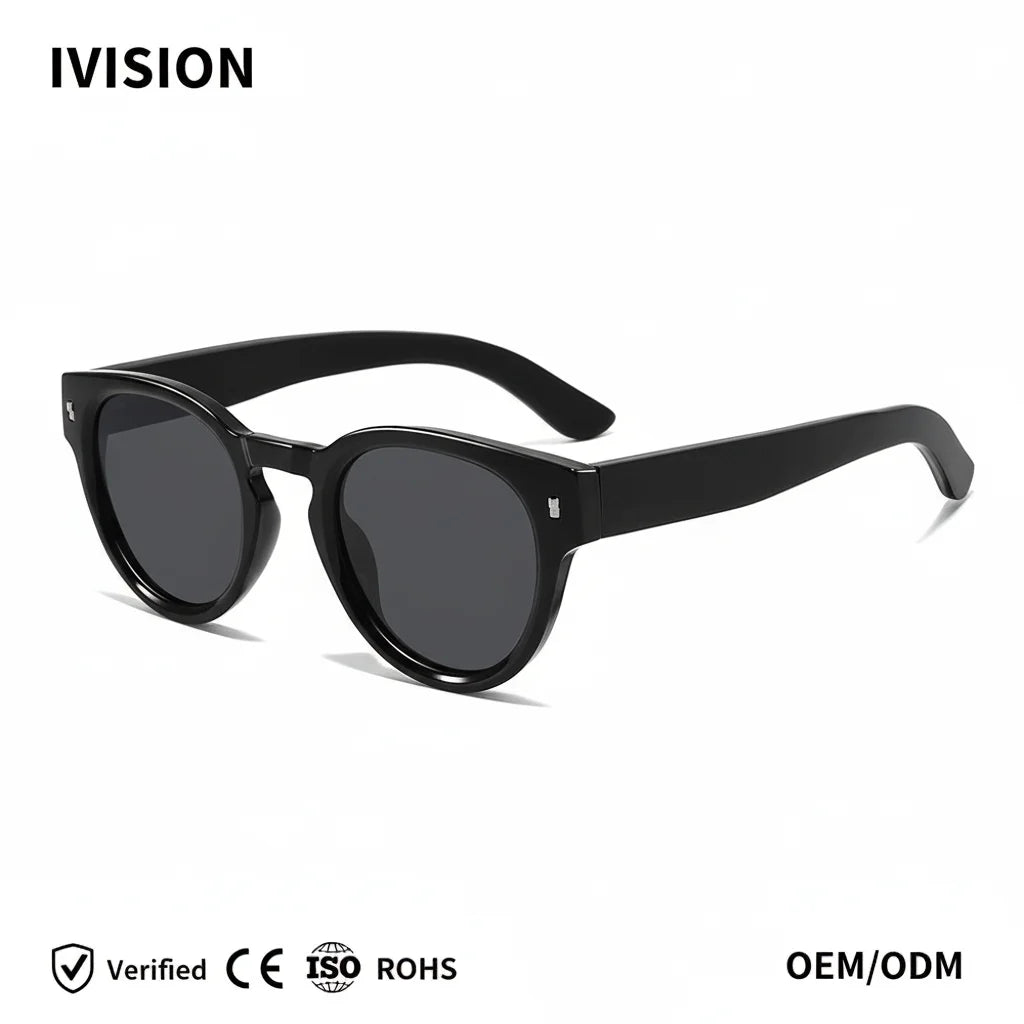 2025 New European American Style Large Frame CatEye Sunglasses UV400 Wooden Polarized Tac Fashionable Sunglasses for Men Women