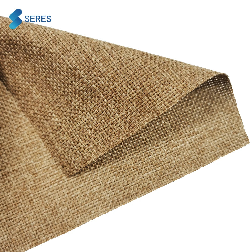 Imitated Jute Style RPET Recycled Waterproof 100% Polyester Fabric with PU Coating for Sleepwear Outdoor Use Girls Luggage