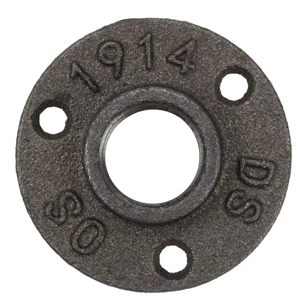 3/4 Inch DS OS Black Cast Iron Floor Flange with 3-Hole for High Pressure Pipe Furniture Cast Iron Pipe Fitting