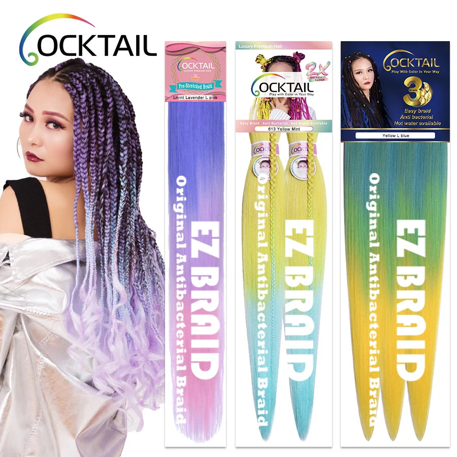 Easy Braid Hair Braiding 6x Prestretched Professional Braiding Hair 26inch