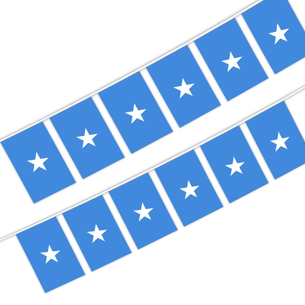 Somalia Bunting String Flag for Outdoor and Indoor Decoration 5.5x8 in Set of 12pcs/Unit