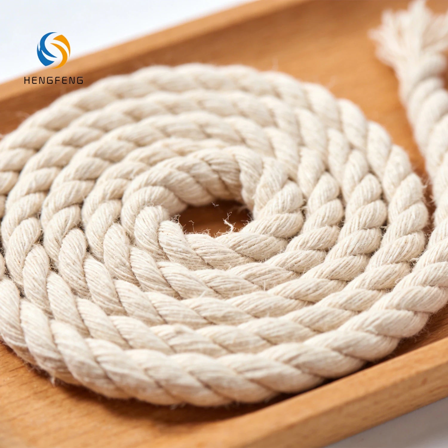 Factory Direct Eco-Friendly High Tenacity Natural Cotton Macrame Cord for Garment Shoes & Home Textile-Multi Size Twisted