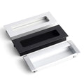 Oukali Modern Aluminum Matt Black Furniture Door Cabinet 64mm 96mm 128mm Hidden Handle New Design